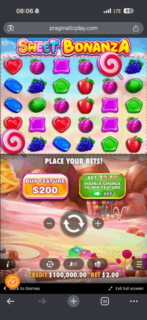Sweet Bonanza mobil oyun arayüzü akıllı telefonlar ve tabletler için optimize edilmiş